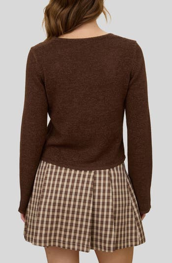Front Tie Crop Cardigan