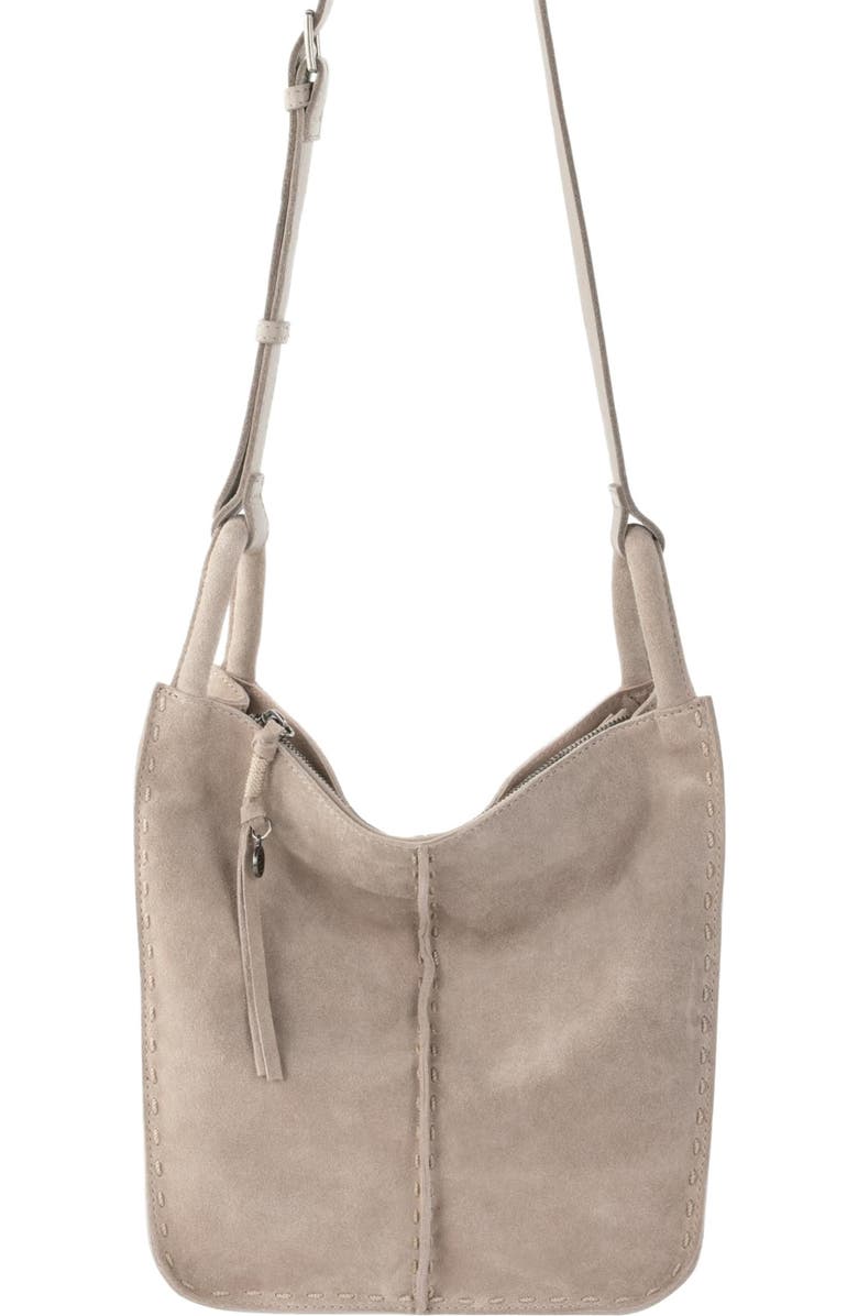 The Sak Los Feliz Crossbody Leather Bag, Alternate, color, Sand Suede