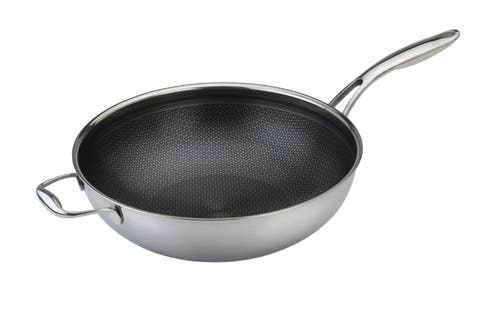 Black Cube 12-1/2 Inch Stainless/Nonstick Hybrid Wok