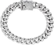 Adornia Men's Crystal Curb Chain Bracelet