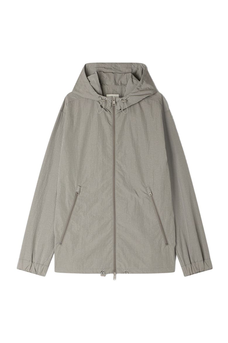 Technical hooded zip-up jacket, Main, color, Aluminum