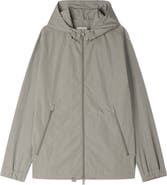 SANDRO Technical hooded zip-up jacket