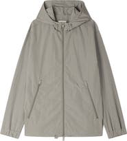 SANDRO Technical hooded zip-up jacket