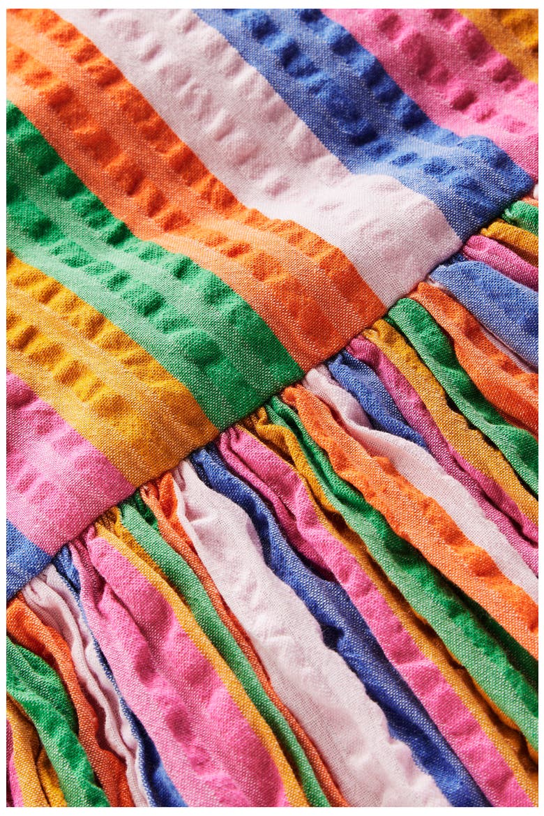 Kids' Stripe Bubble Hem Seersucker Dress, Alternate, color, MULTI STRIPE
