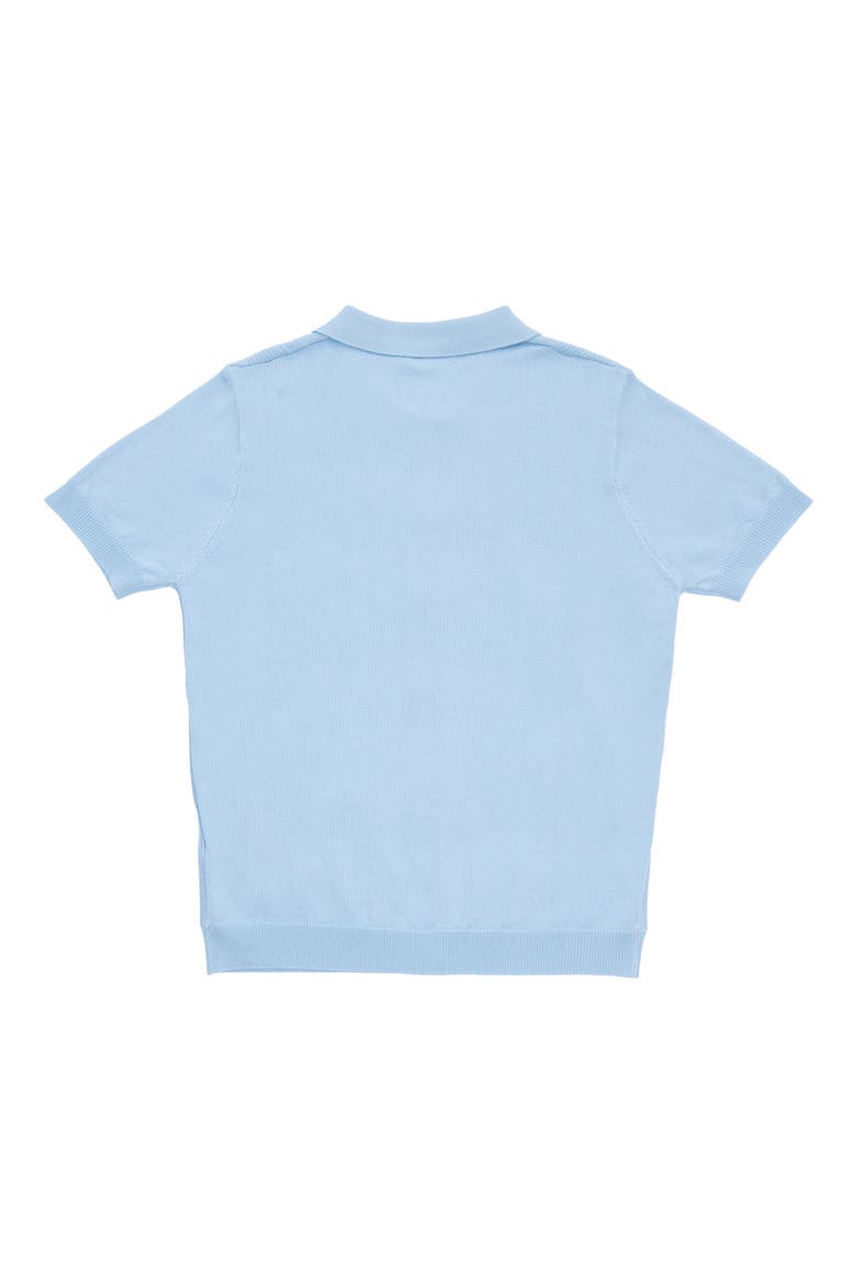 Kids' Short Sleeve Cardigan, Alternate, color, BABY BLUE