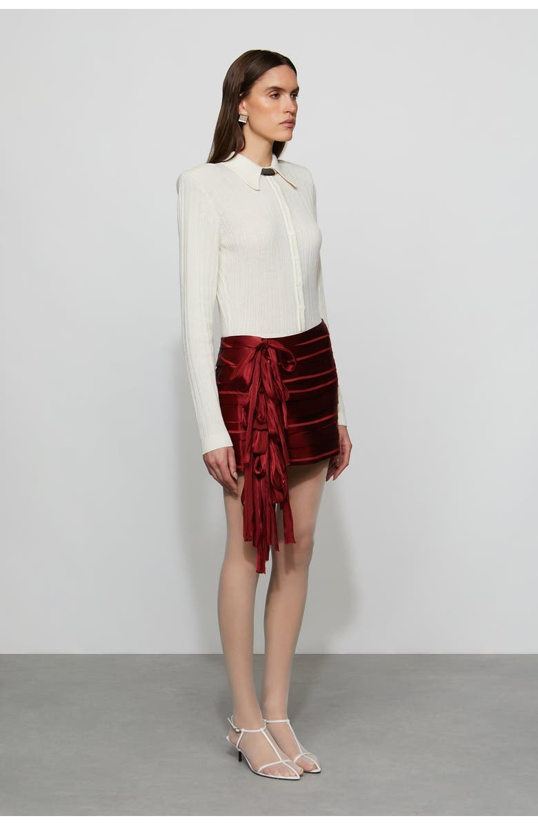 Et Ochs Reed Skirt, Alternate, color, Lipstick Red