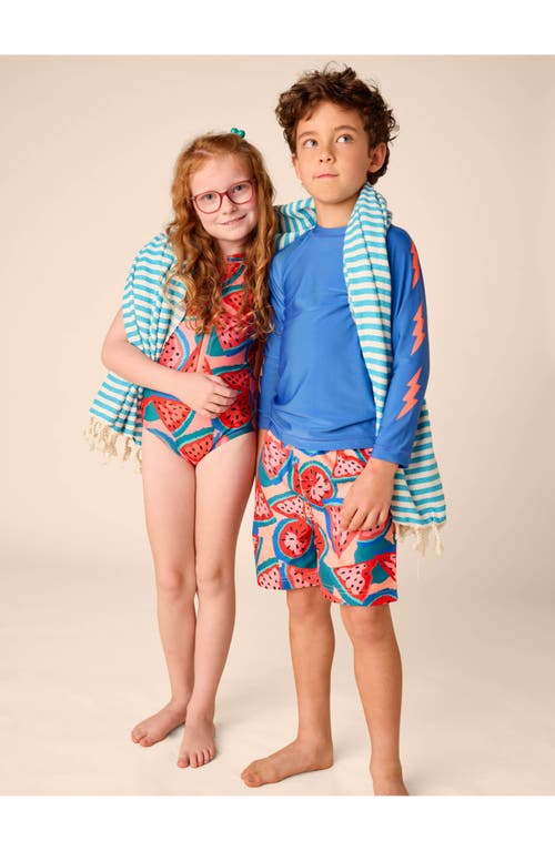 Tea Collection Mid-length Swim Trunks 3.0 In Wiggly Watermelons