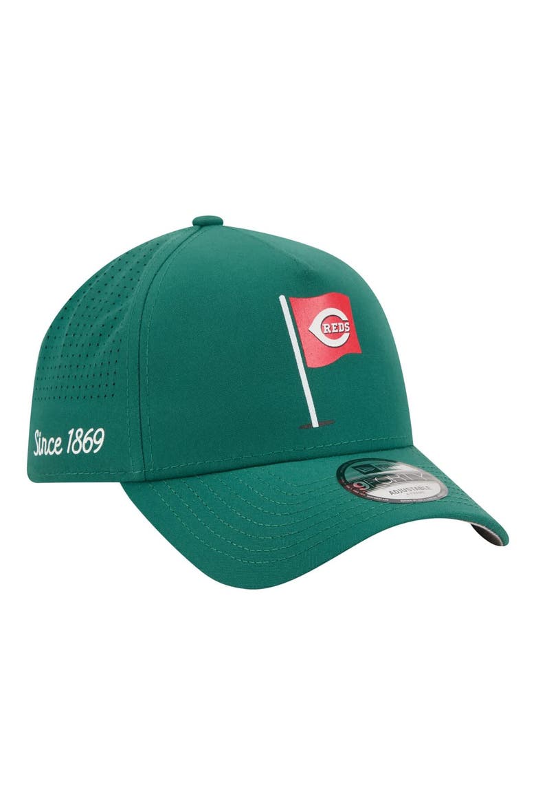 Men's New Era  Green Cincinnati Reds Pin Seeker 9FORTY A-Frame Adjustable Hat, Main, color, Green