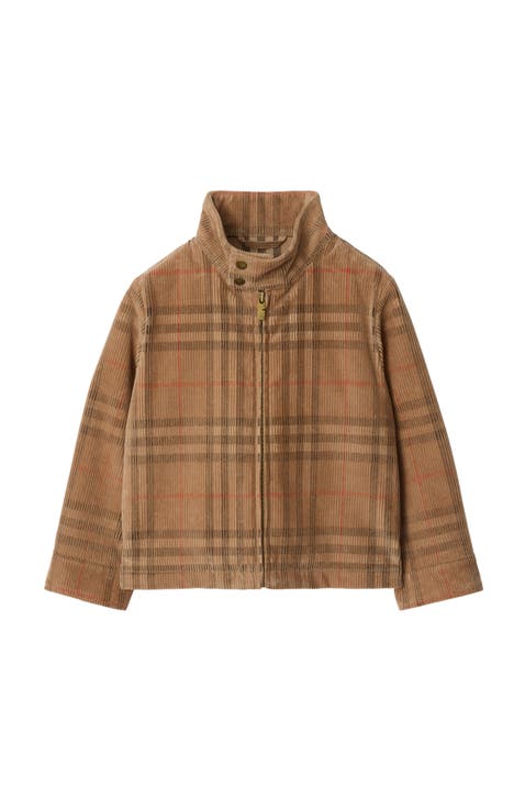 Check Corduroy Harrington Jacket