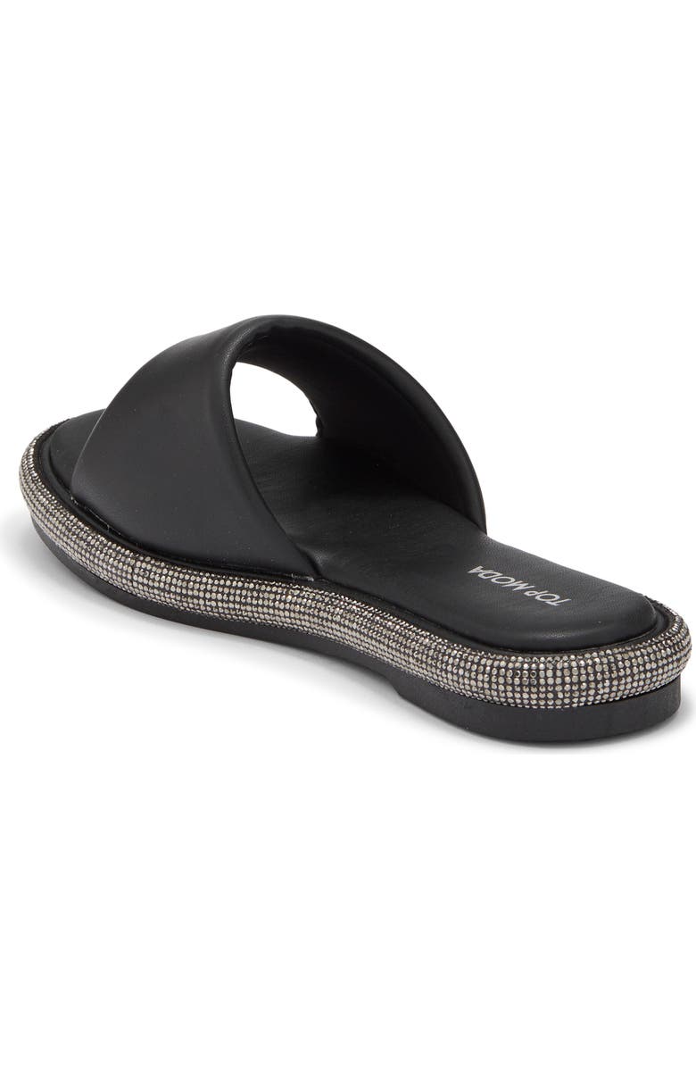 TOP MODA Memphis Slide Sandal, Alternate, color, Black Pu