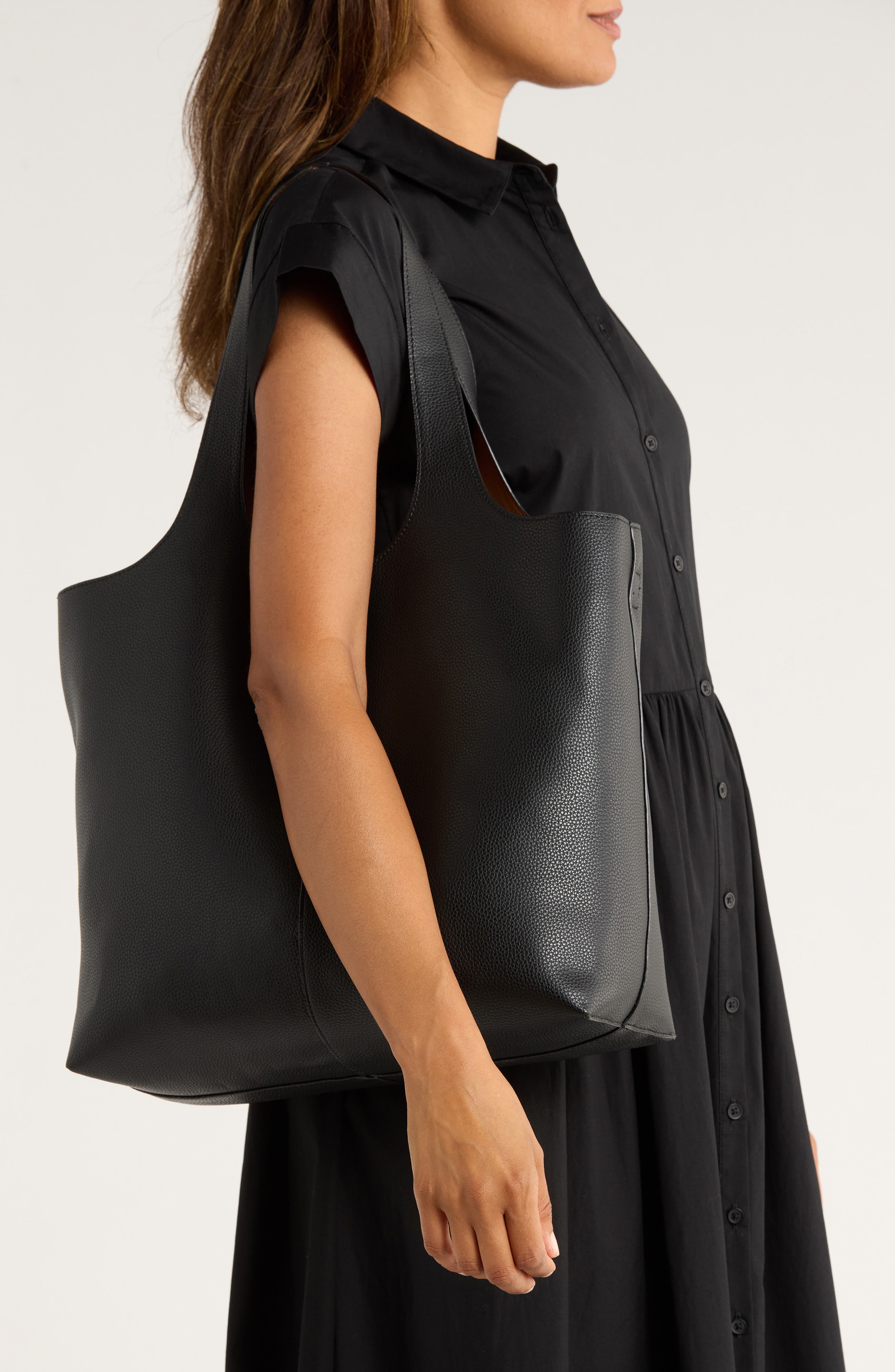 MUNDI SMALL LEATHER GOODS Dana Shopper Tote Bag, Alternate, color, 