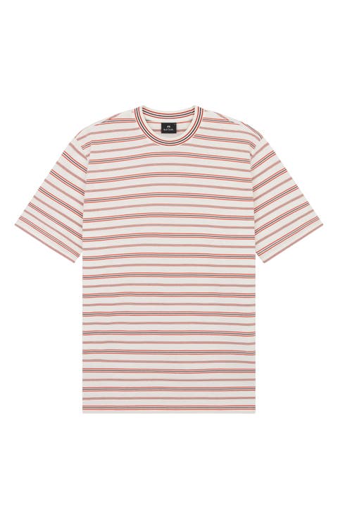 Casual Fit Stripe Organic Cotton T-Shirt