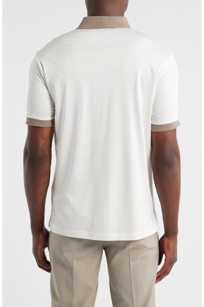 Contrast Collar Polo, Alternate, color, WHITE MULTI