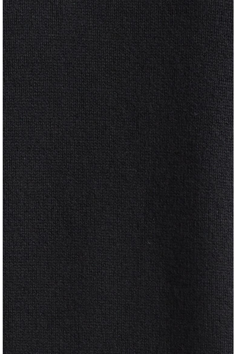 Compass Patch Cashmere Crewneck Sweater, Alternate, color, BLACK