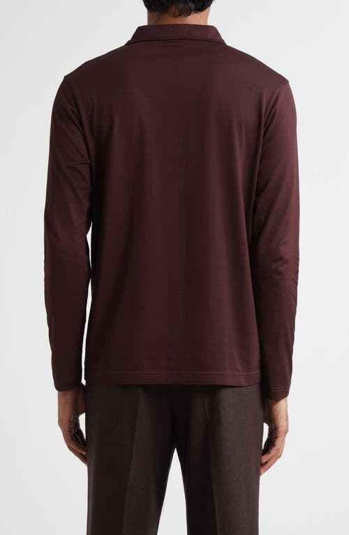 Sunspel Lambswool Polo Sweater In Red