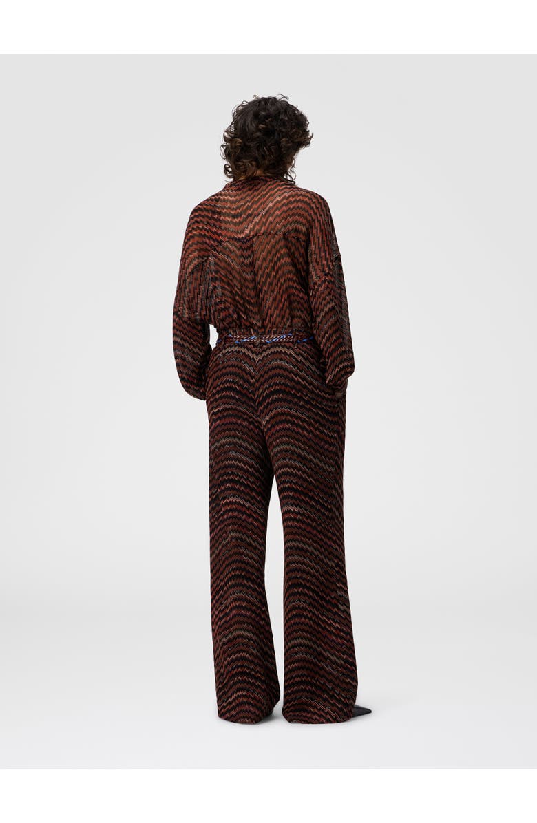 Missoni Mid-rise Tailored Pants With Zigzag Pattern, Alternate, color, Black & Brown