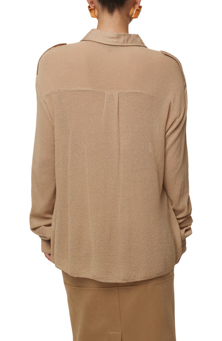 JLUXLABEL Sway Button Up Shirt, Alternate, color, Beige
