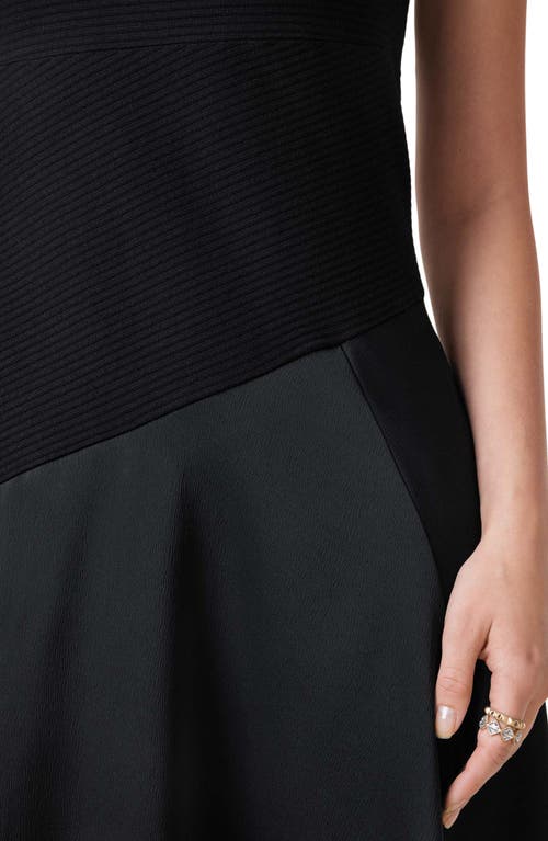 ALLSAINTS ALLSAINTS PIA SLEEVELESS MIXED MEDIA ASYMMETRIC DRESS 
