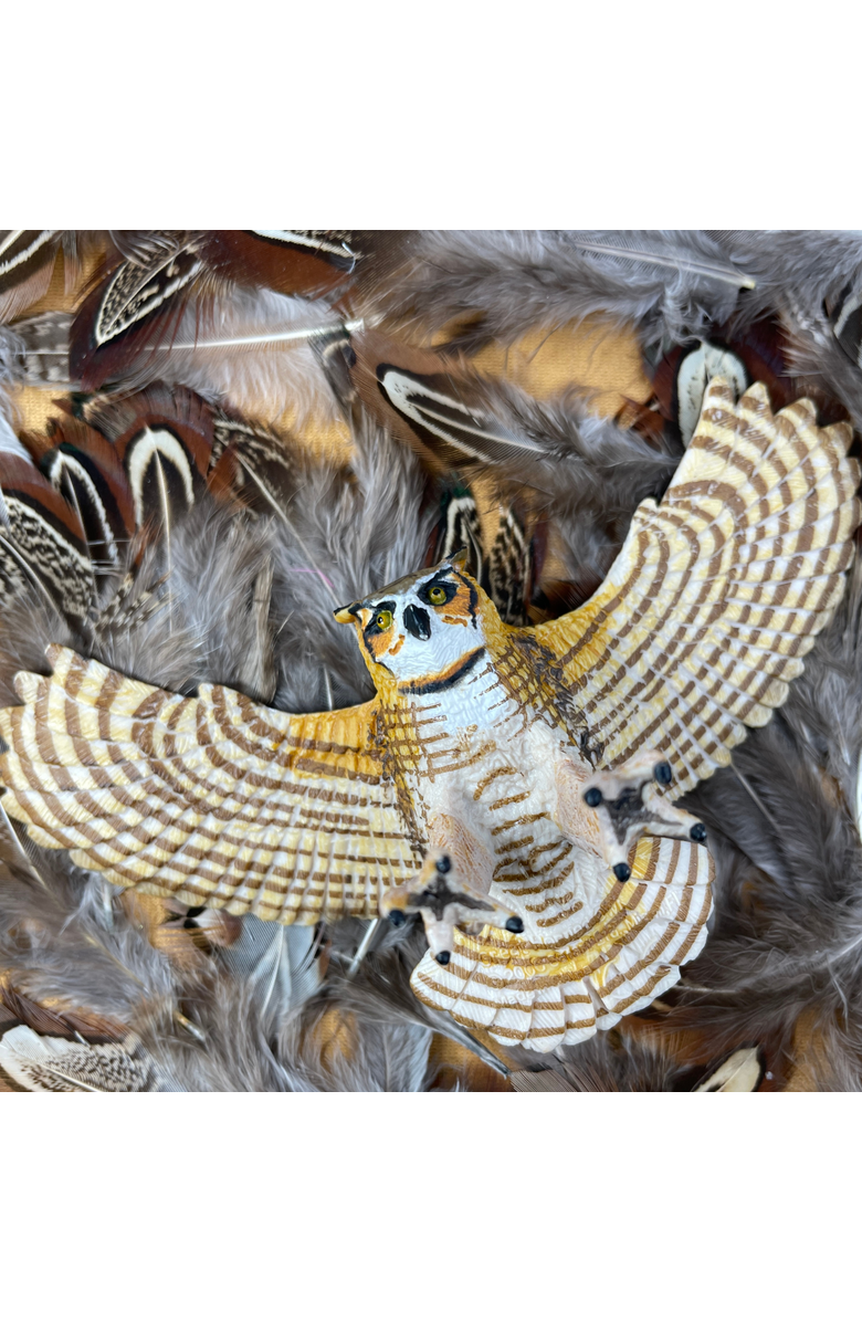 Safari Ltd. Great Horned Owl Kids Toy Figure, Alternate, color, NO COLOR