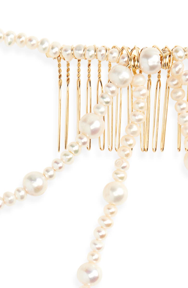 Éliou Genevieve Pearl Bow Hair Comb, Alternate, color, 