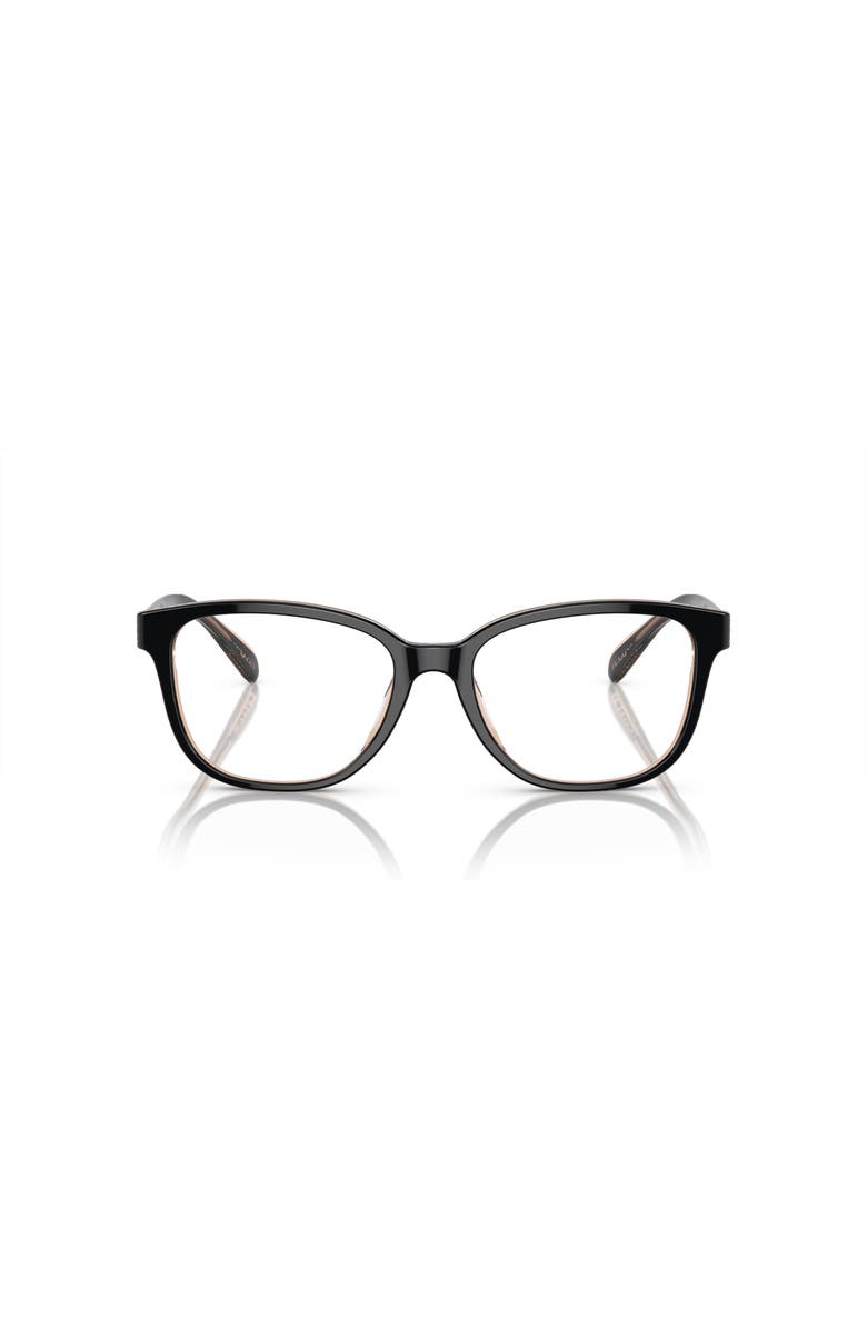 COACH 53mm Square optical glasses, Alternate, color, Black
