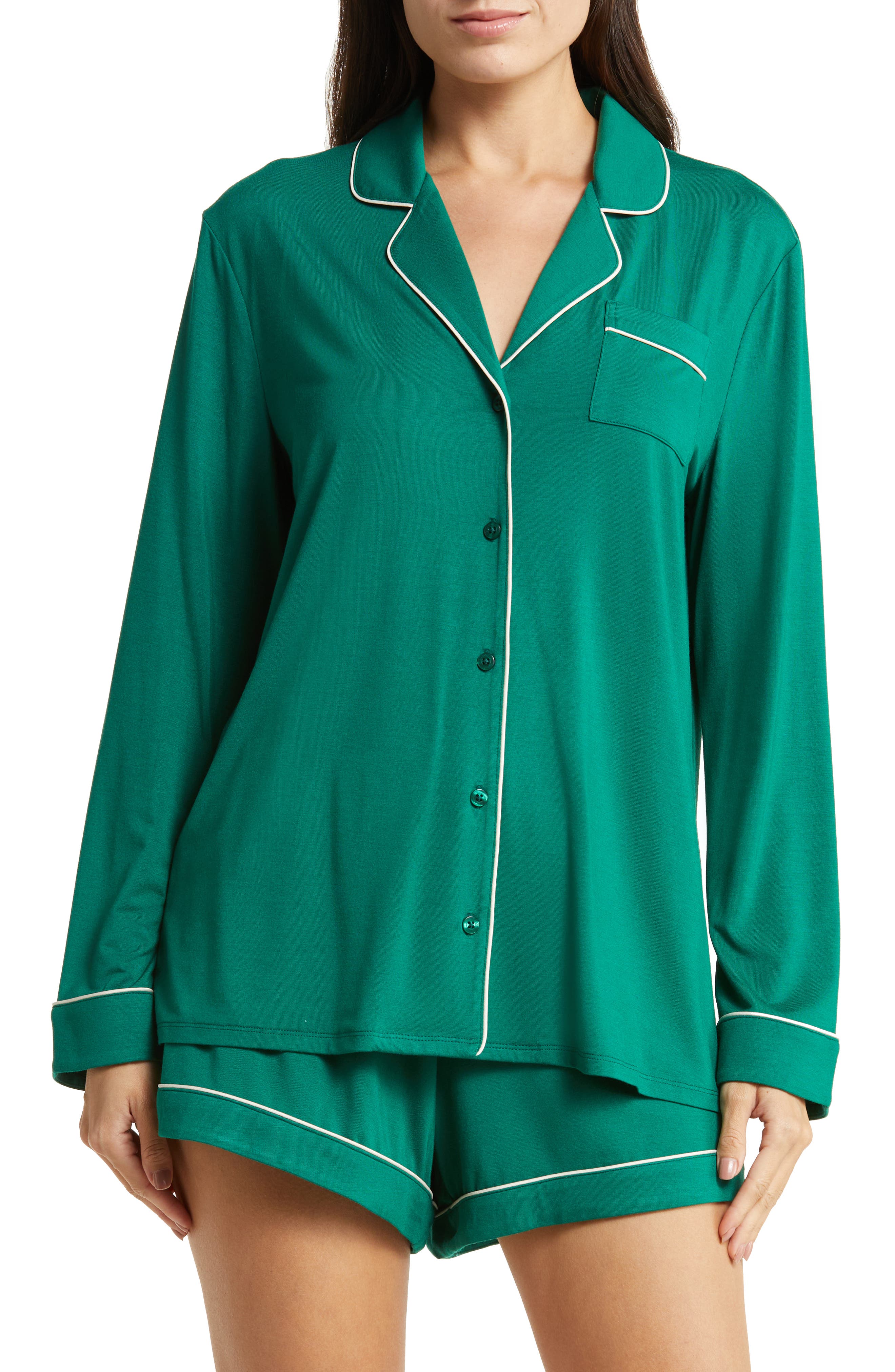 Moonlight Eco Long Sleeve Short Pajamas (Women) | Nordstrom