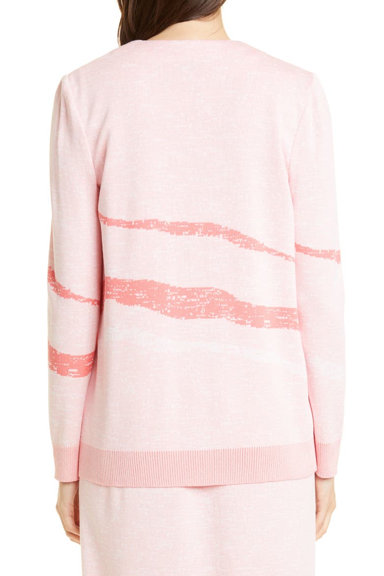 Landscape Pattern Cardigan, Alternate, color, PINK CLAY/ SUGAR CORAL/ WHITE