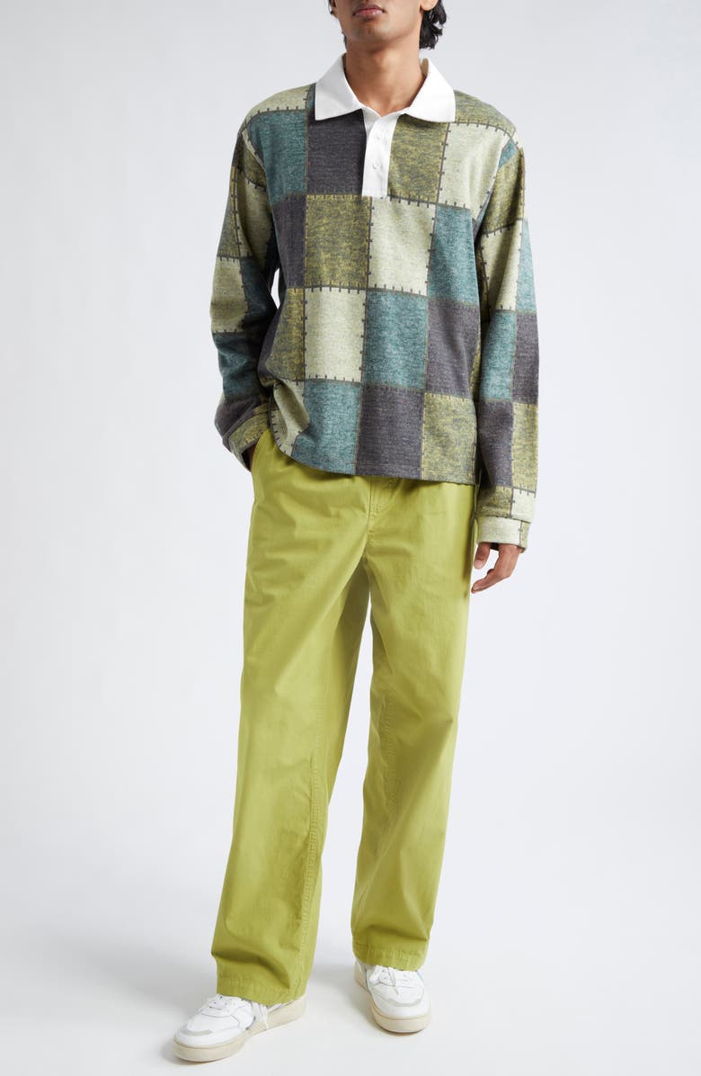 PALMES Checkers Patchwork Cotton Rugby Polo, Alternate, color, 