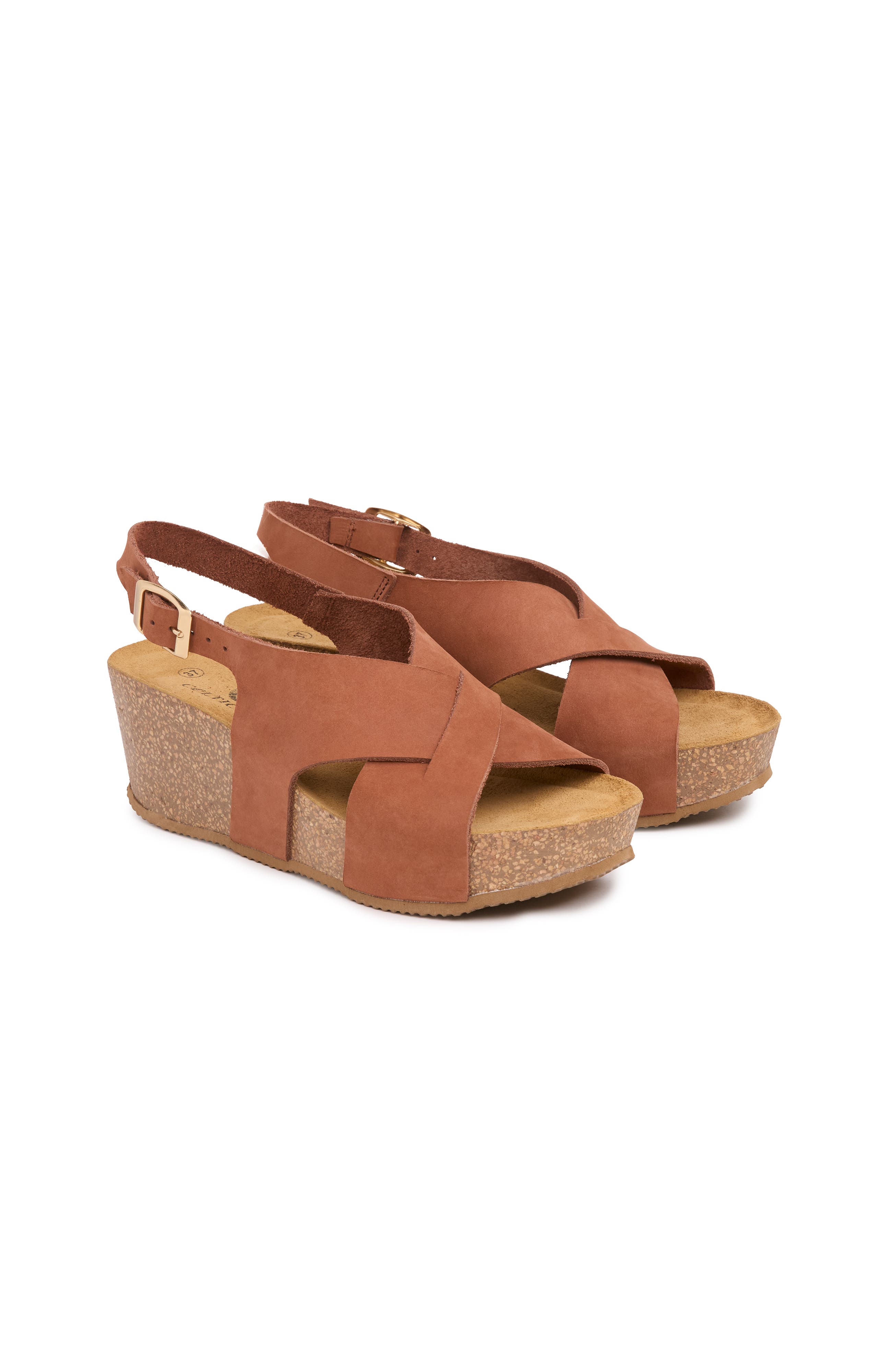 Celtic & Co. Crossover Detail Wedge Sandal, Alternate, color, Tan