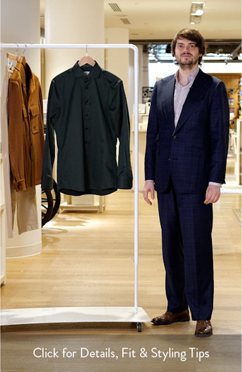 Slim Fit Solid Non-Iron Cotton Dobby Dress Shirt, sales video thumbnail