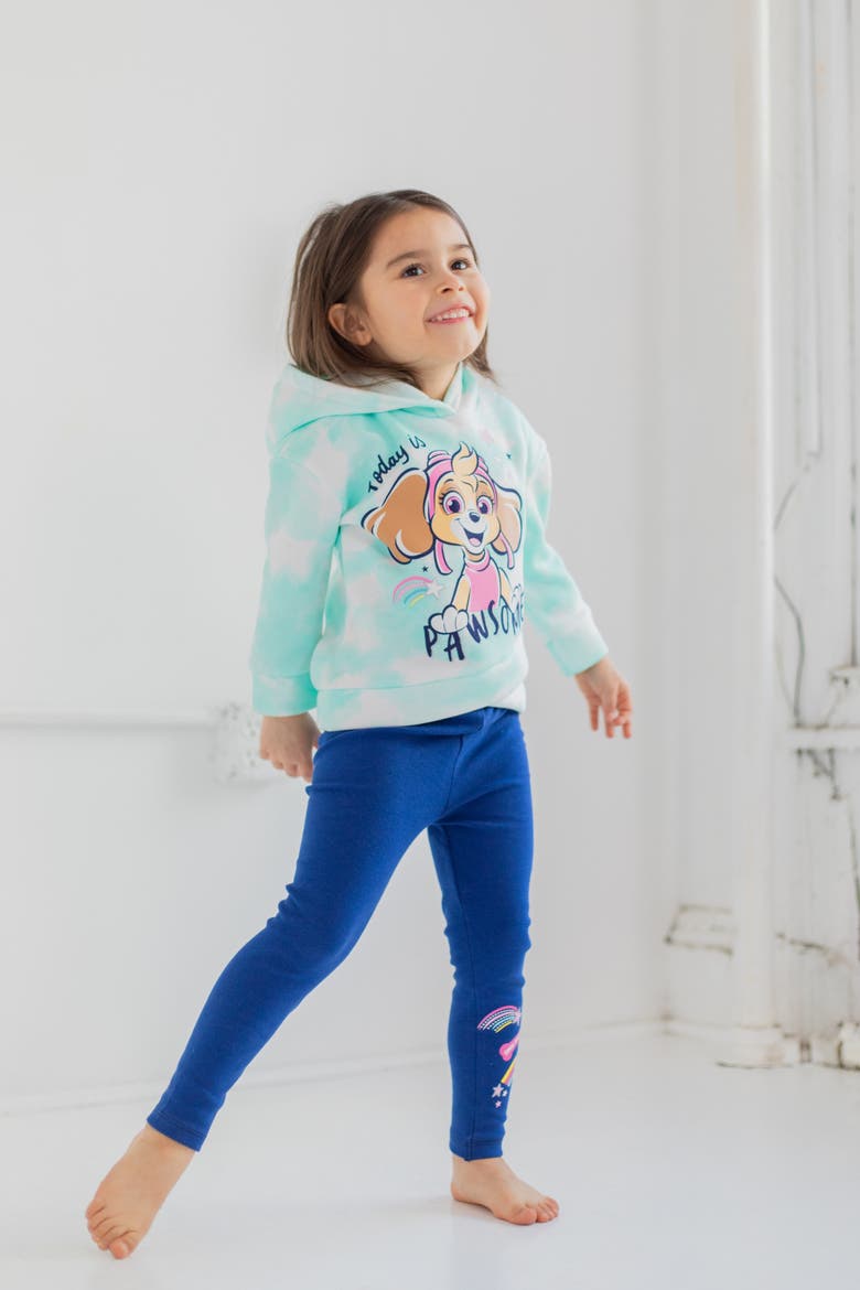 2-Piece Fleece Hoodie and Leggings Set, Alternate, color, Skye Aqua Navy