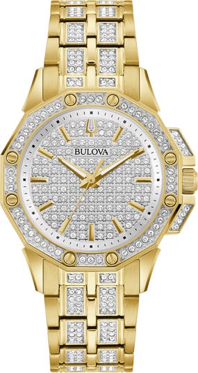 Octava Pavé Crystal Bracelet Watch, 34mm