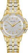 BULOVA Octava Pavé Crystal Bracelet Watch, 34mm