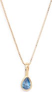 Set & Stones Teardrop Birthstone Pendant Necklace