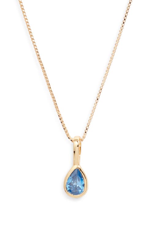 Set & Stones Teardrop Birthstone Pendant Necklace