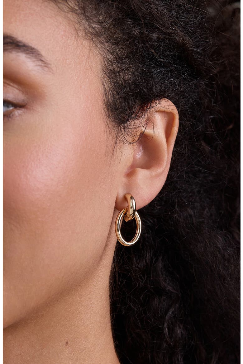14K Gold Circle Drop Earrings, Alternate, color, 14K YELLOW GOLD