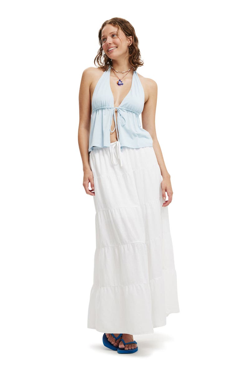 Cotton On Women's Haven Multi Tiered Maxi Skirt, Alternate, color, White