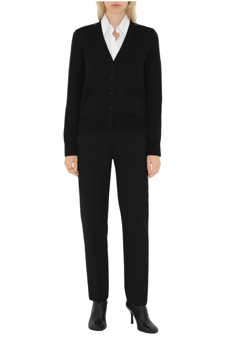 Burberry Mirrored Horse Wool Blend Cardigan, Main, color, 