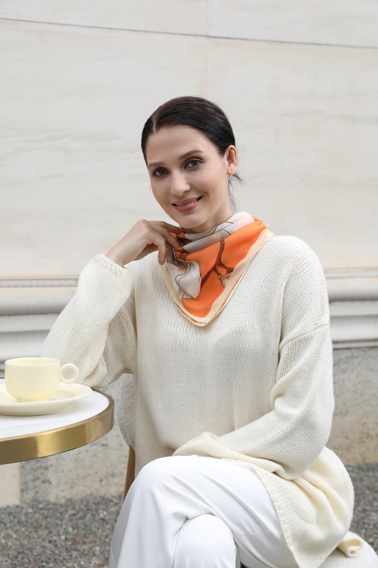 The Madeline Scarf, Alternate, color, Orange