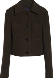 Proenza Schouler Kinsley Bouclé Twill Crop Jacket