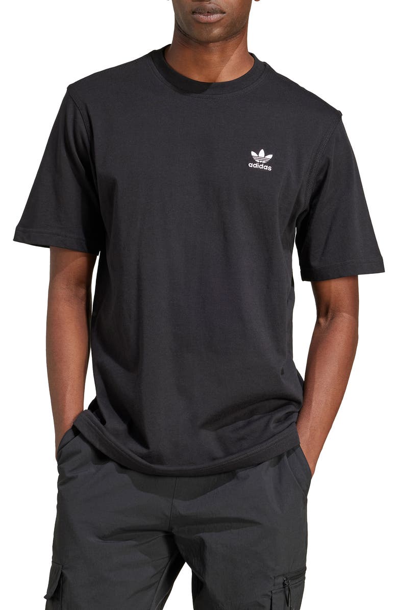 adidas Originals Trefoil Essentials Cotton T-Shirt, Main, color, Black