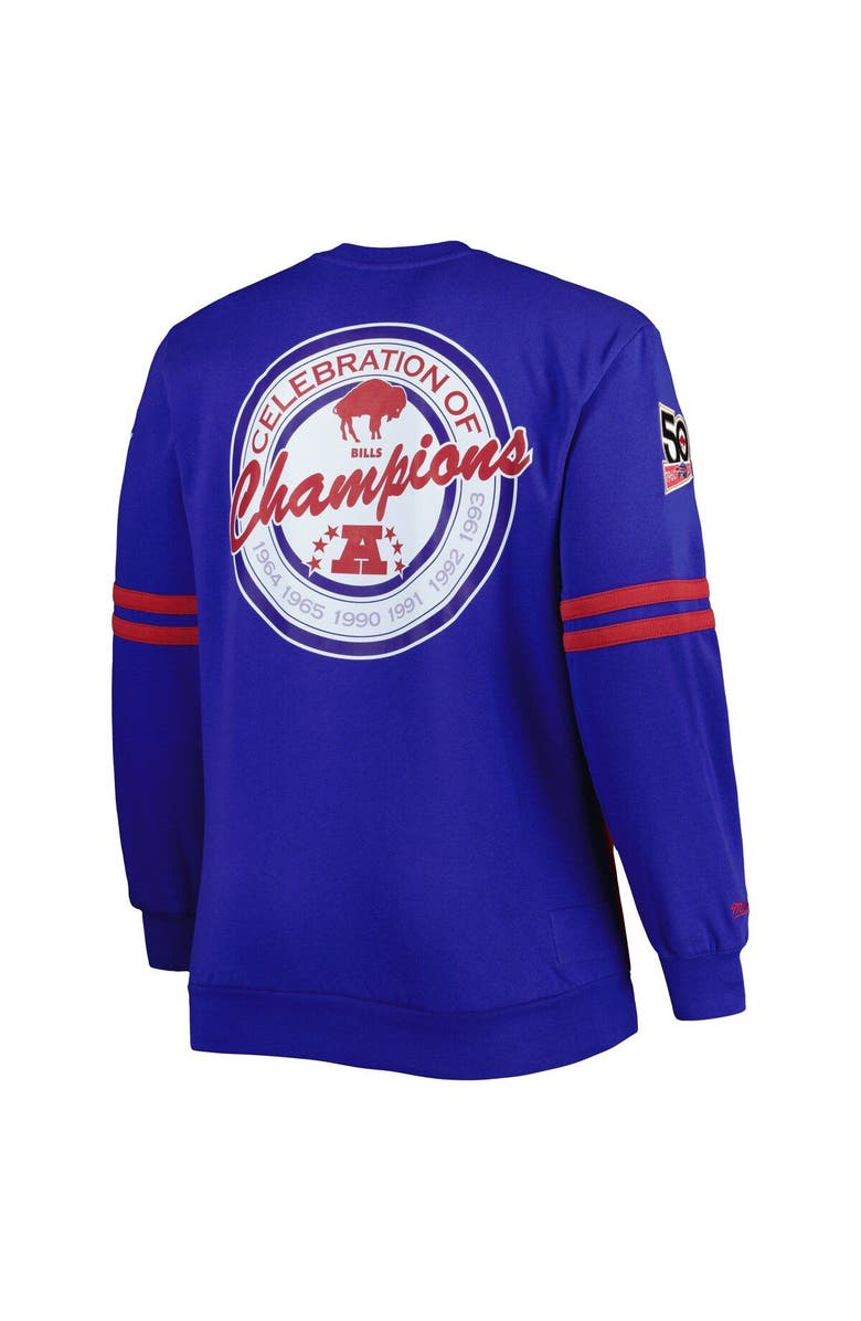 Mitchell & Ness Men's Mitchell & Ness Red/Royal Buffalo Bills Big & Tall Celebration of Champions Pullover Sweatshirt, Alternate, color, 