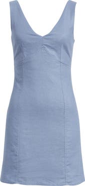 Open Edit Tie Back Linen Minidress