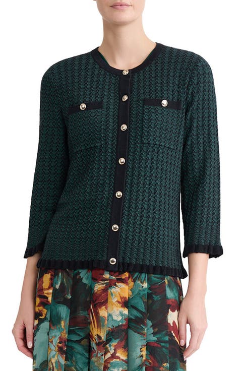Two-Tone Stitch Cardigan