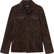John Varvatos Jesse Suede Shirt Jacket
