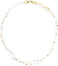 Panacea Faux Pearl & Freshwater Pearl Double Strand Necklace