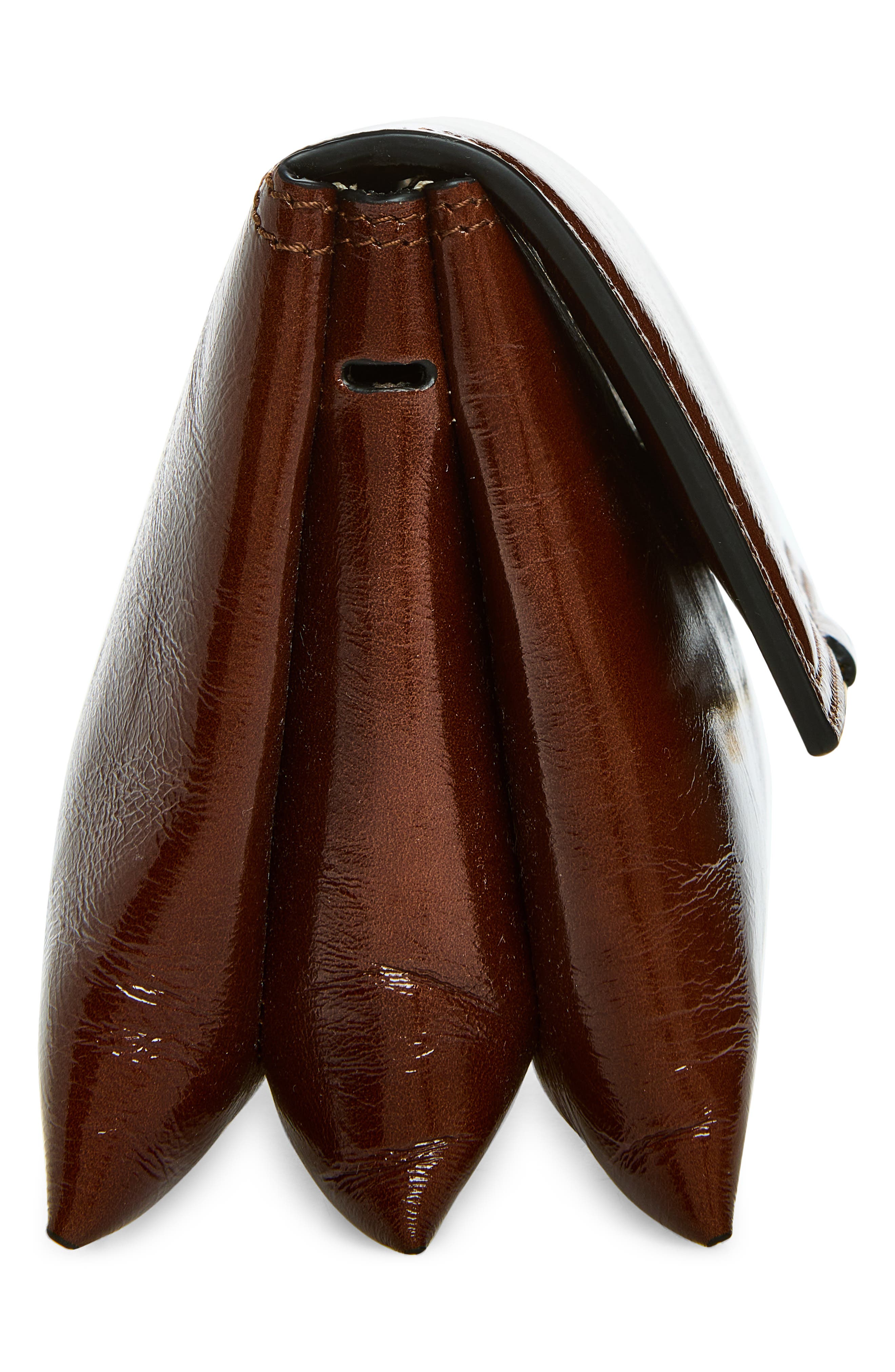 Ida Trio Leather Clutch, Alternate, color, CHESTNUT GLAZE