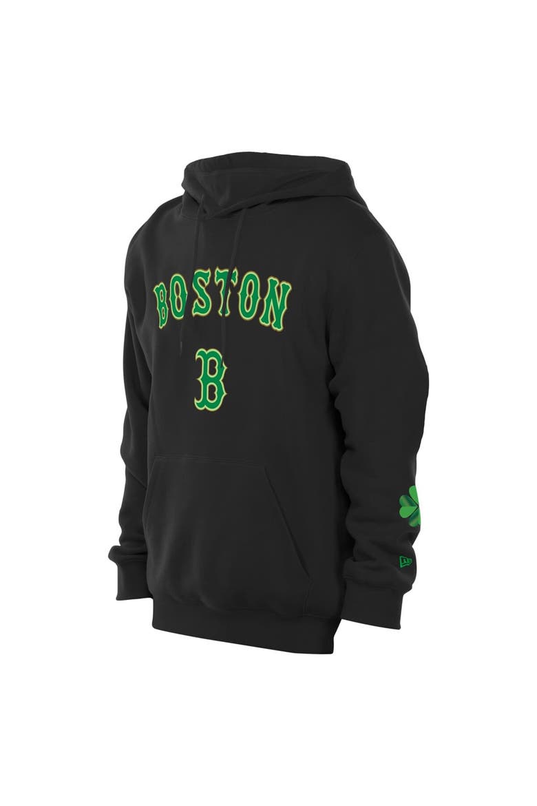 Men's New Era  Black Boston Red Sox 2026 St. Patrick's Day Fleece Hoodie, Alternate, color, Black