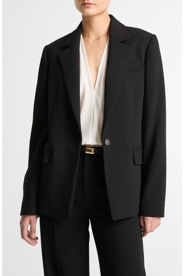 Soft Sculpture Blazer, Main, color, BLACK
