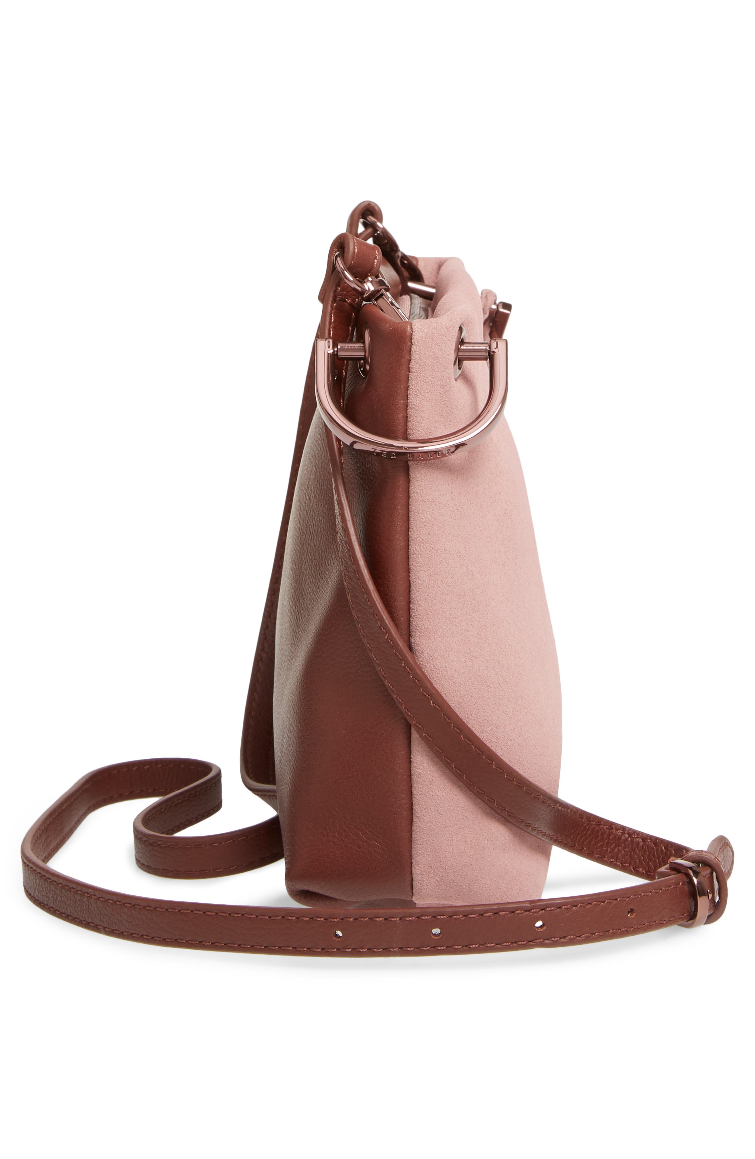 TED BAKER LONDON Demetra Tassel Leather Crossbody Bag, Alternate, color, 